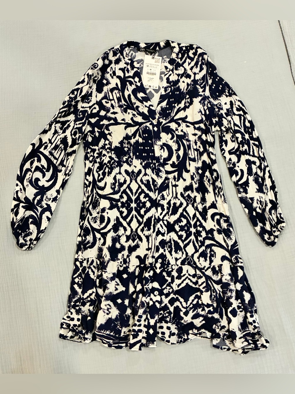 NWT Zara printed mini dress, size Medium.